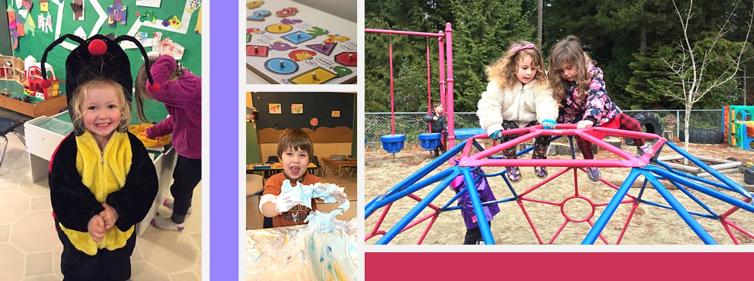 Halfmoon Bay daycare - art and play activities both indoors and out