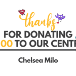 Thank you so much to community member Chelsea Milo for your donation to our non-profit centre. Thanks for donating to the kids at the Halfmoon Bay!