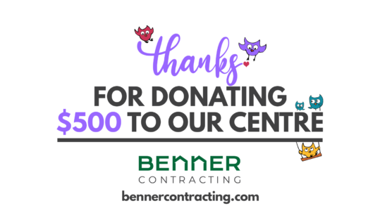 Thanks to Benner Contracting for your donation