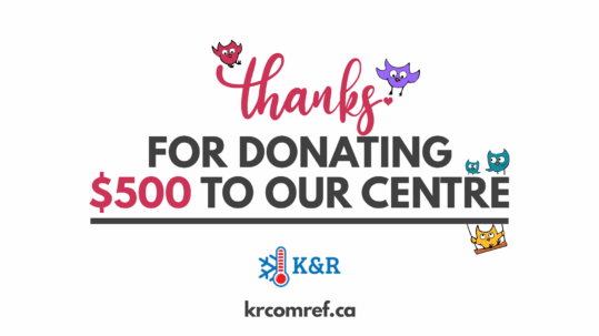Thanks to K & R Commercial Refrigeration for your donation